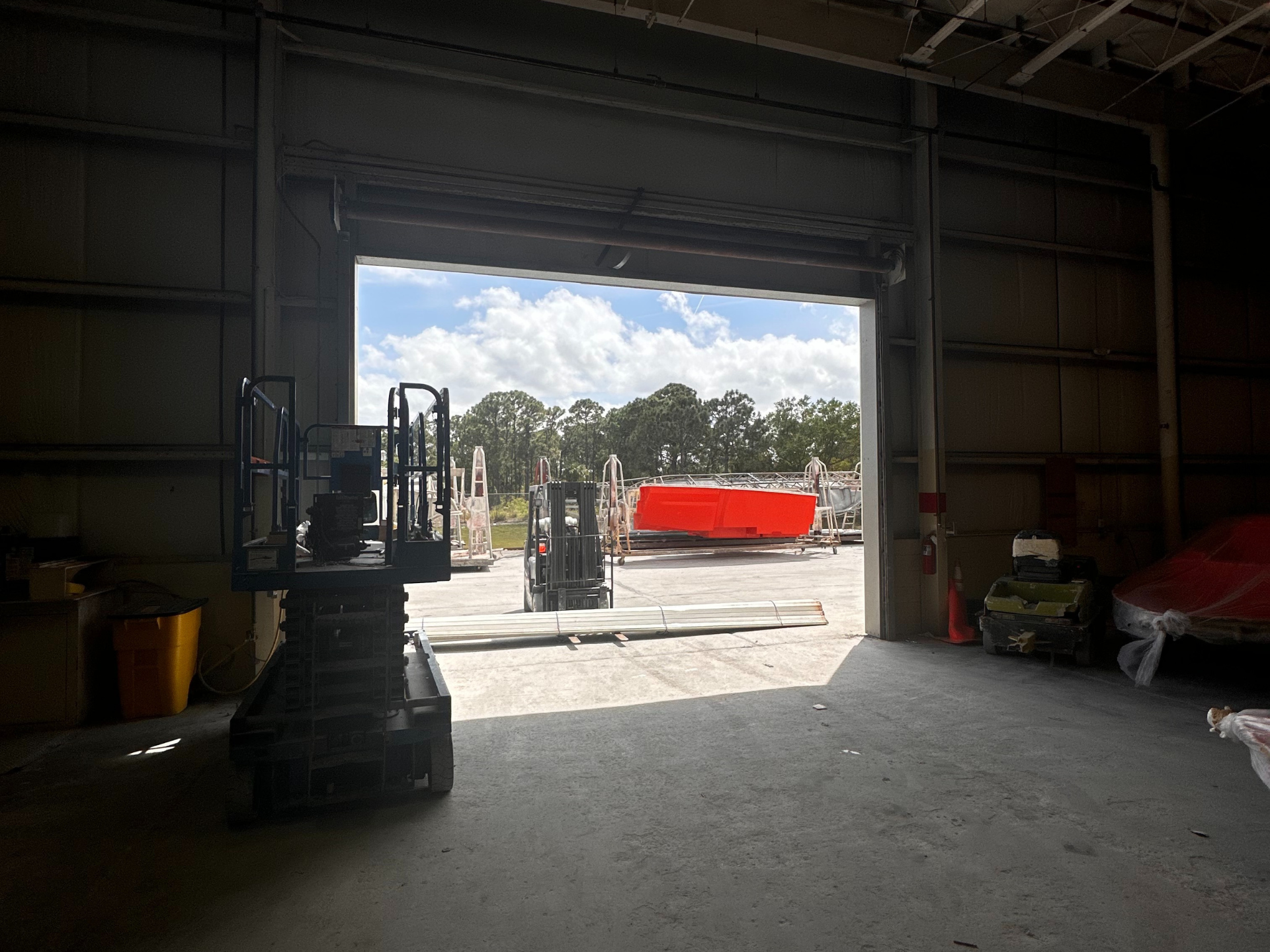 Garage door.