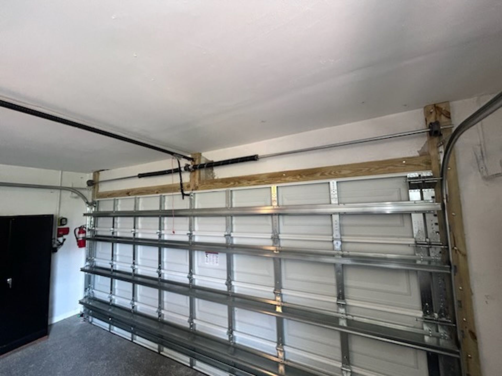 Garage door.