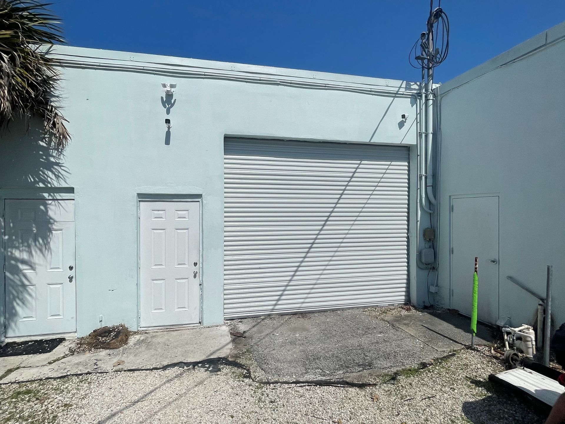 Garage door.