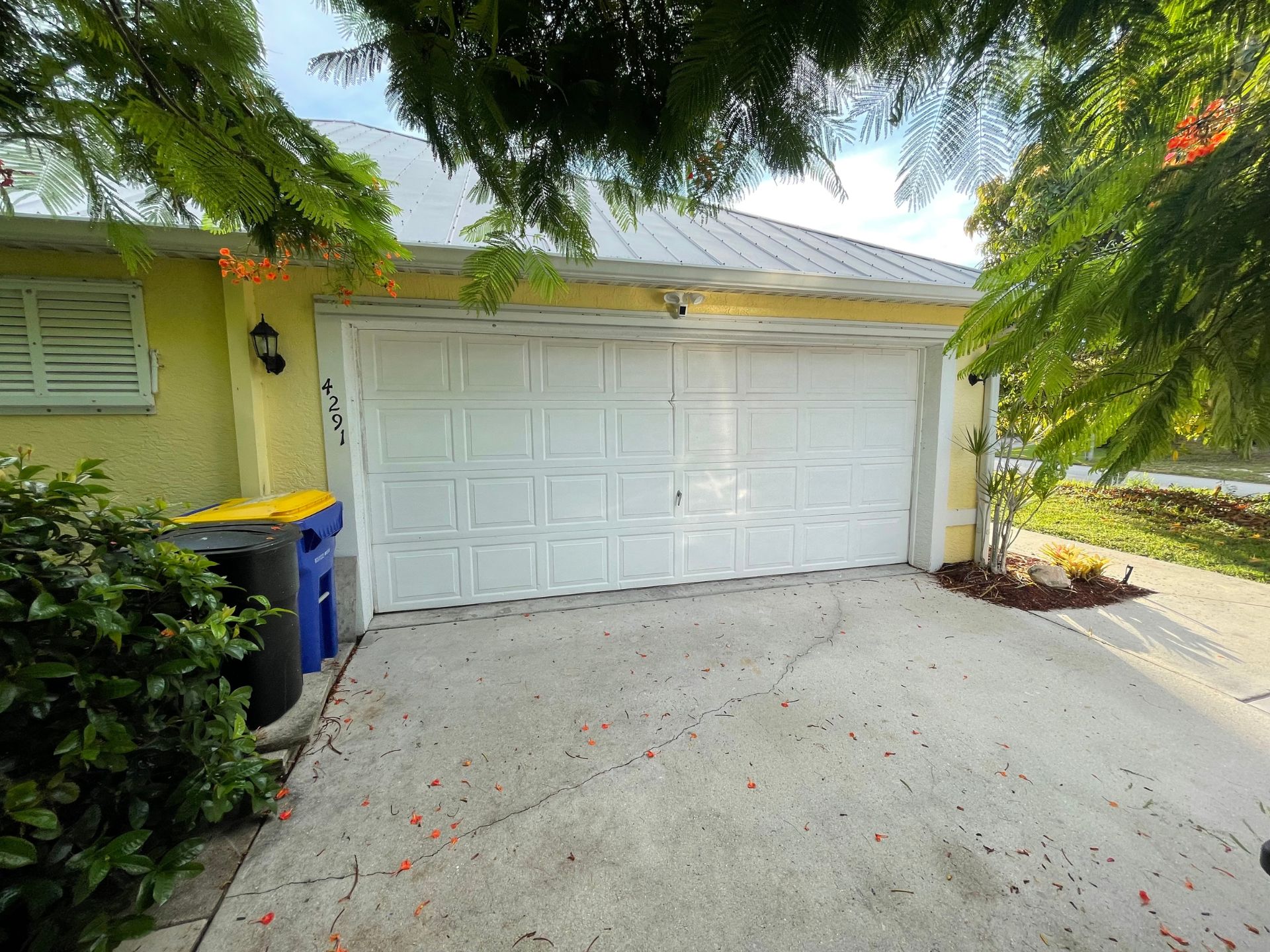 Garage door.
