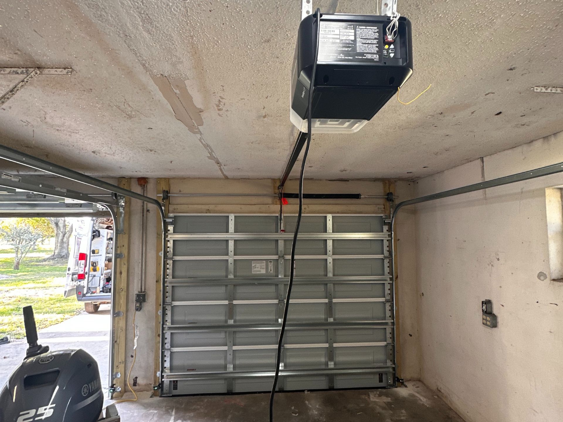 Garage door.