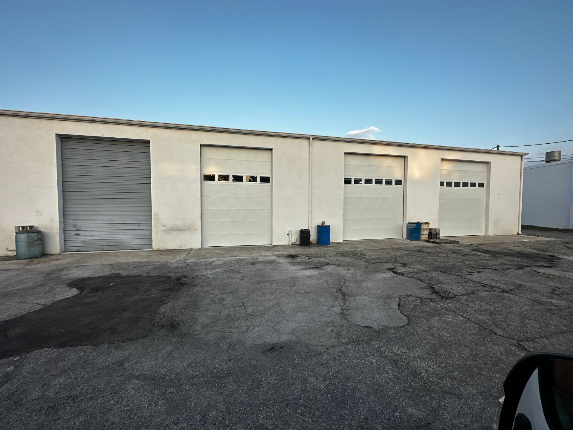 Garage door.