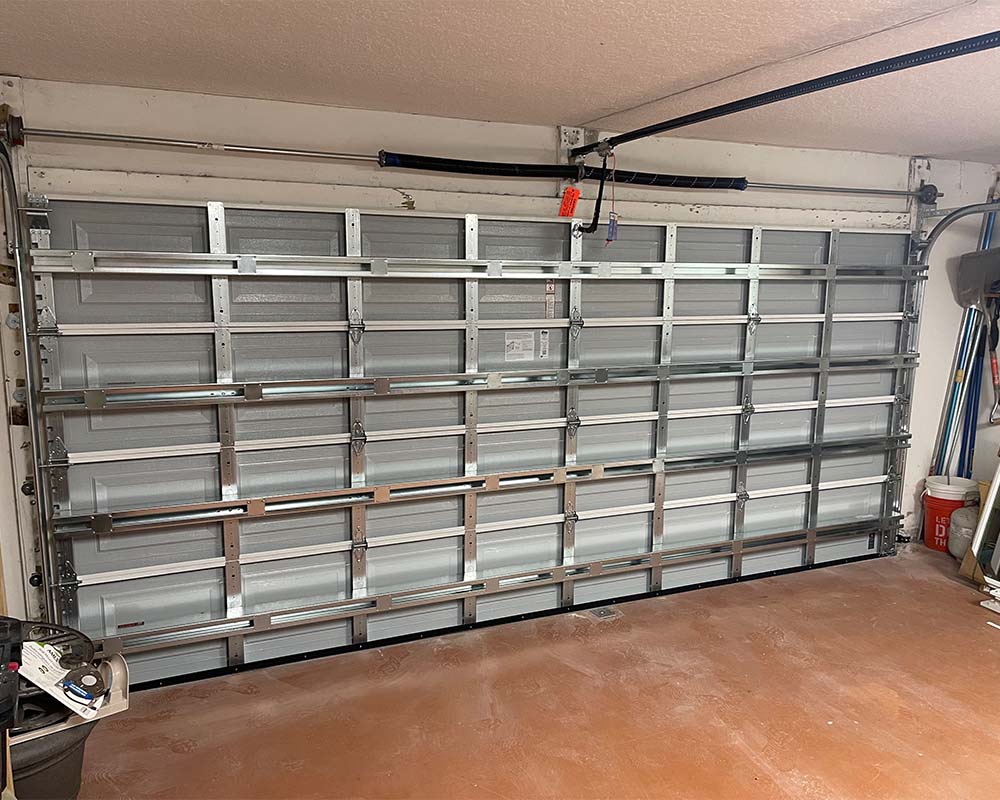 interior of garage door