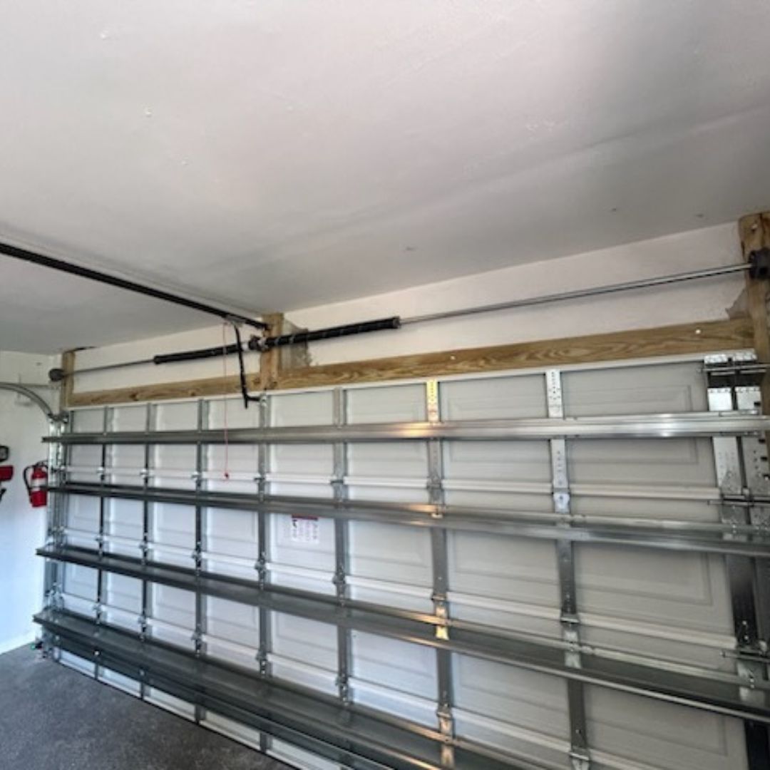 A garage door finished