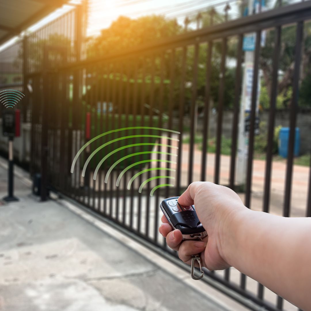Electric gate.