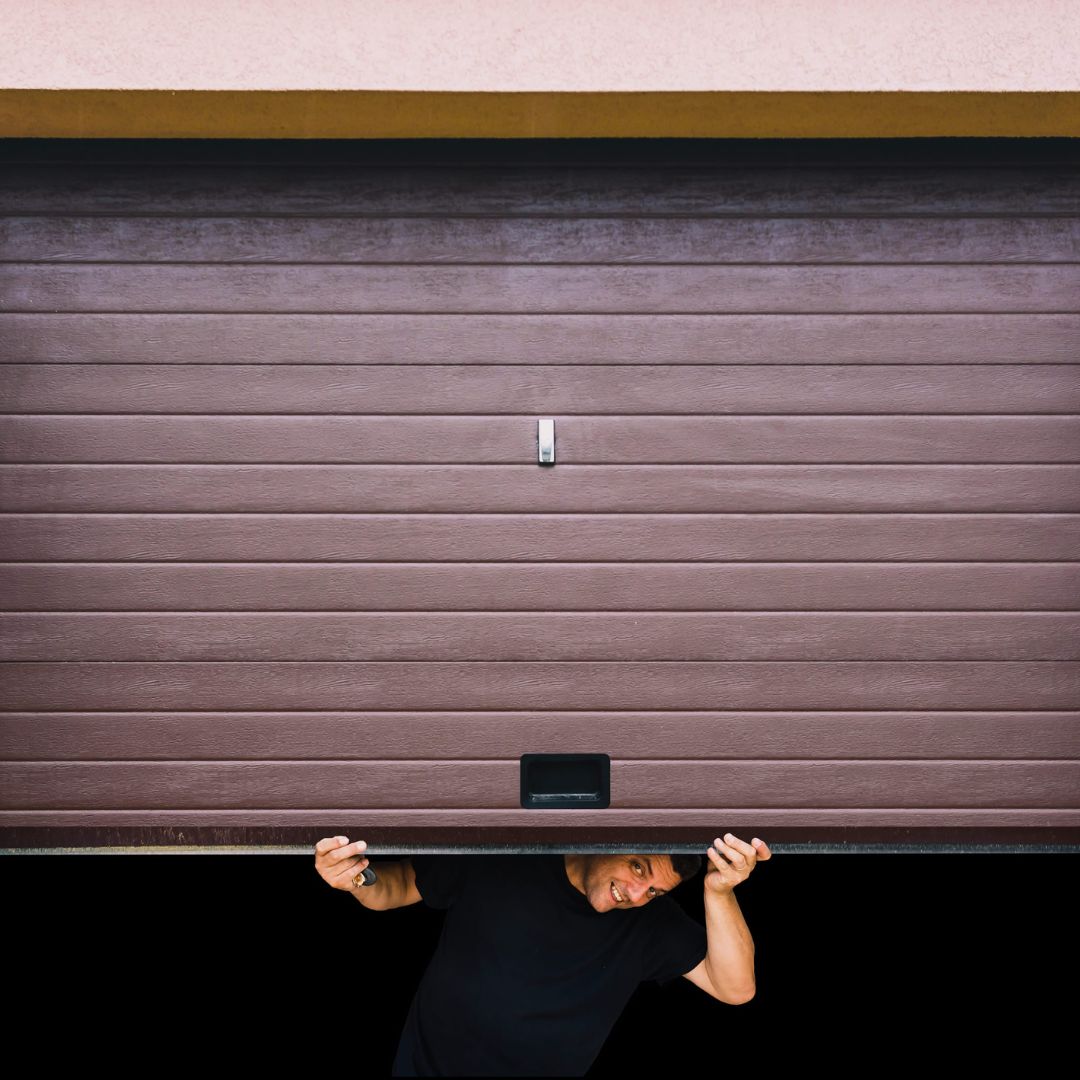 Garage door.