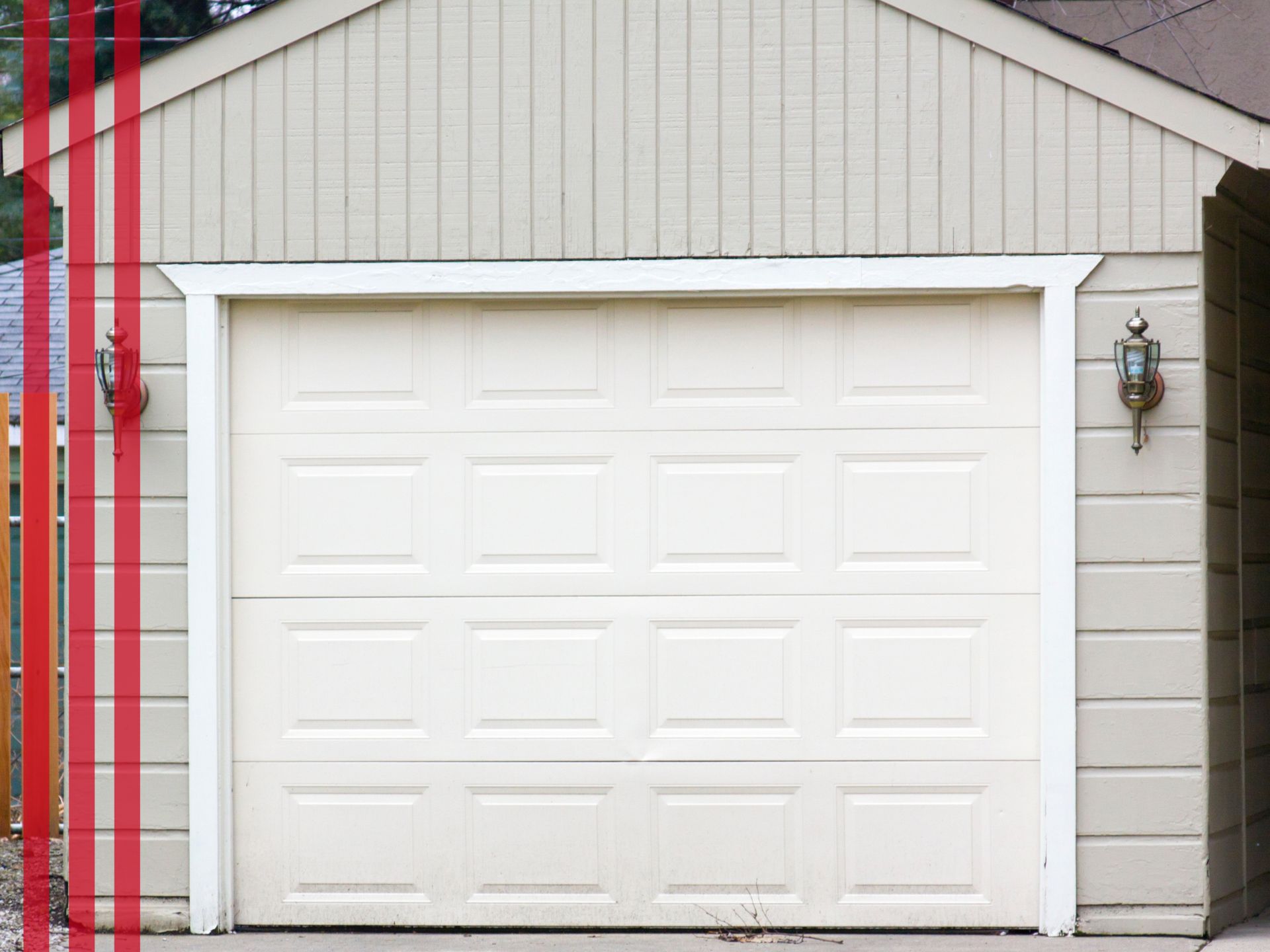 Garage door.