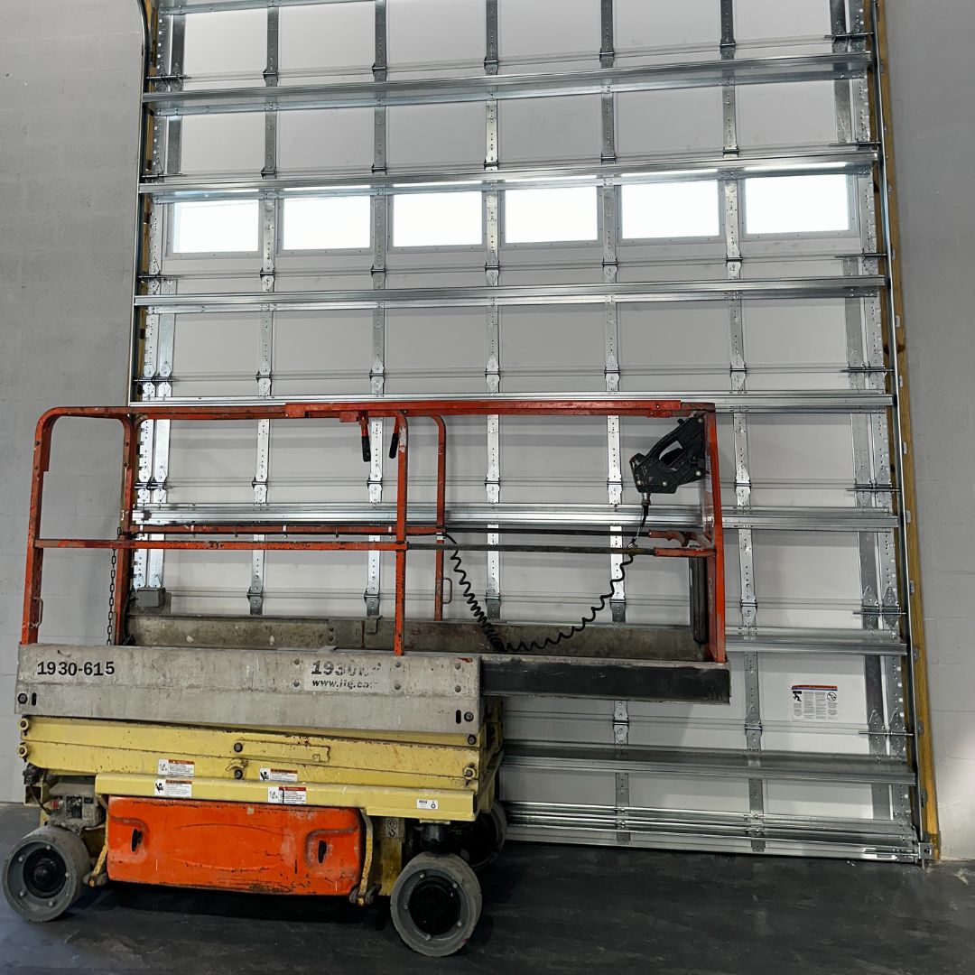 Garage door.
