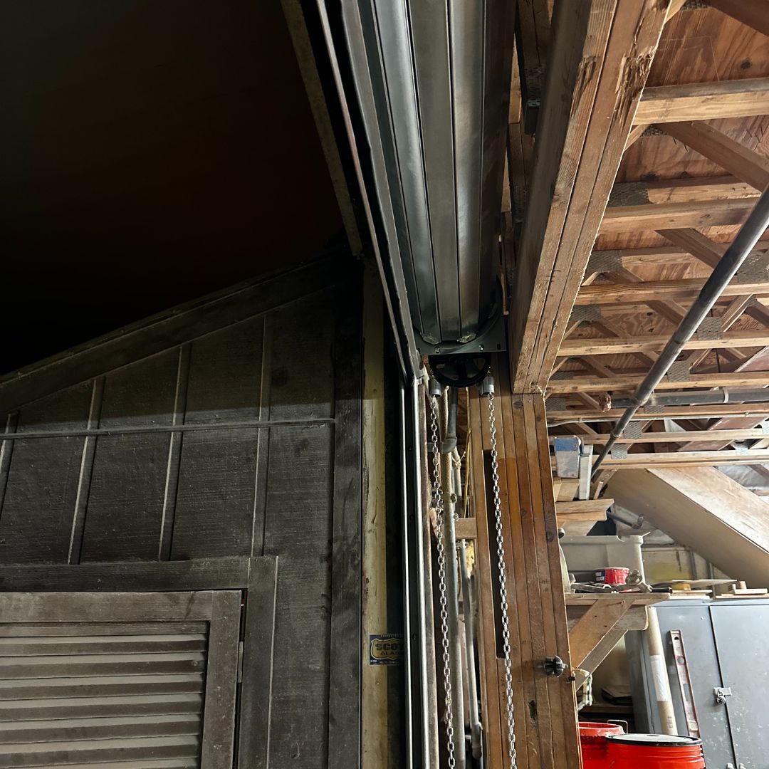 Garage door.