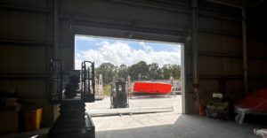 Garage door.