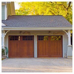 Wood residential garage doors