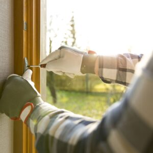 Repairing garage door frame