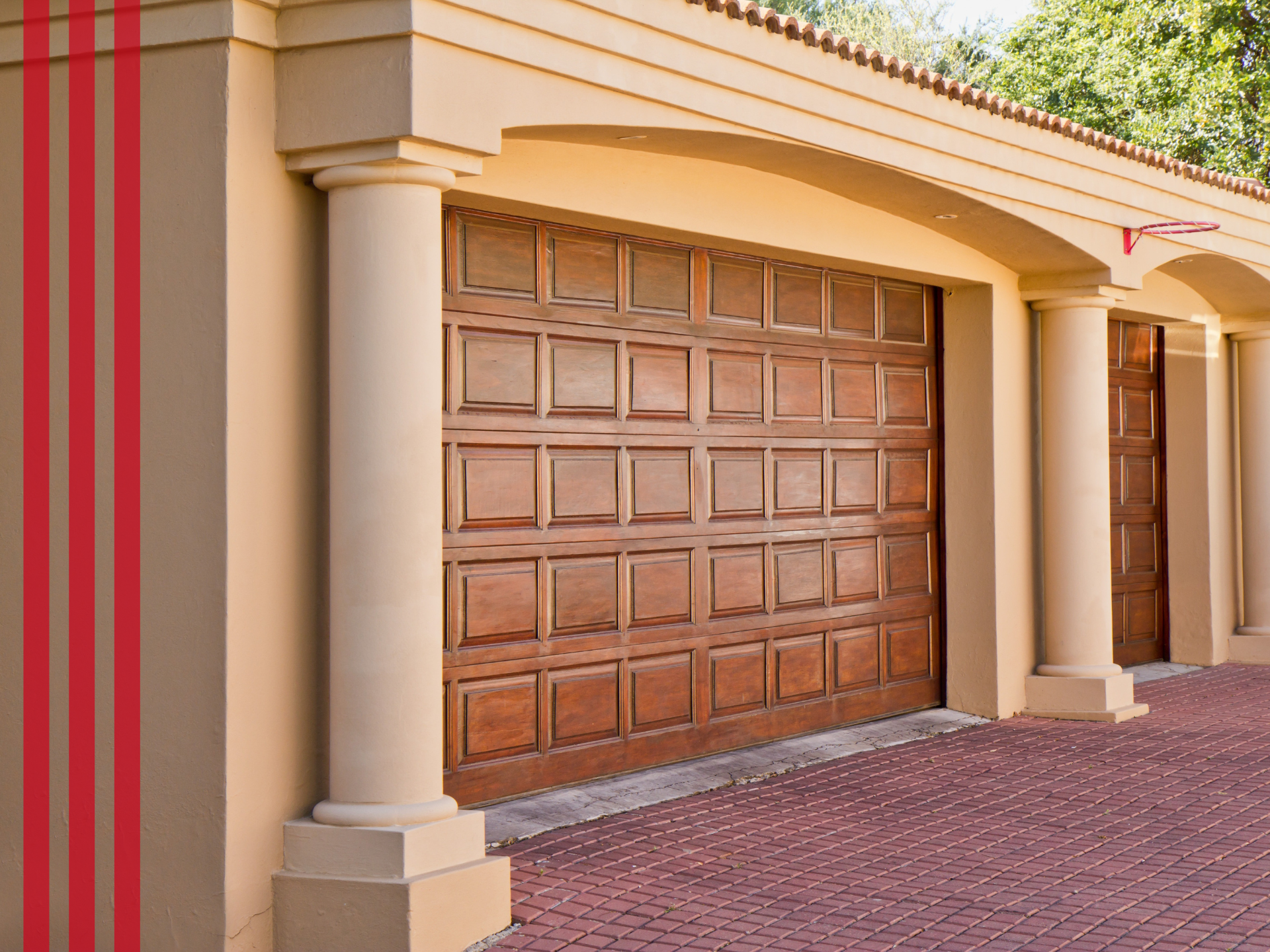 Brown garage door