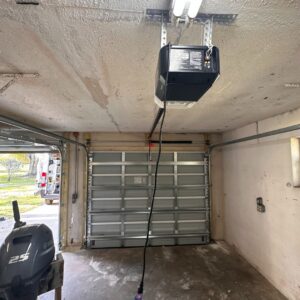 inside of garge door and garage door opener