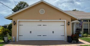 garage door on home