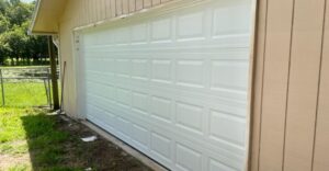 newly installed garage door