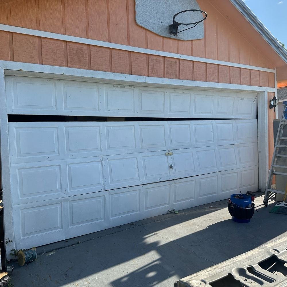broken garage door