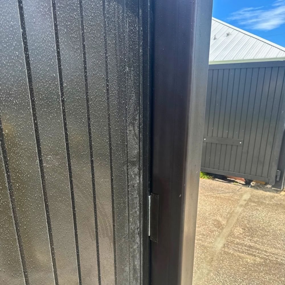 close-up of iron gate