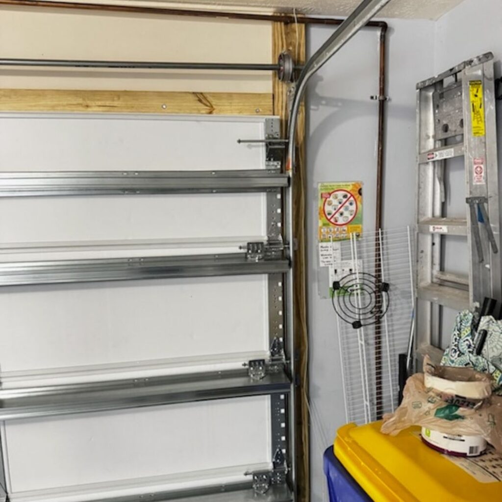 residential garage door interior