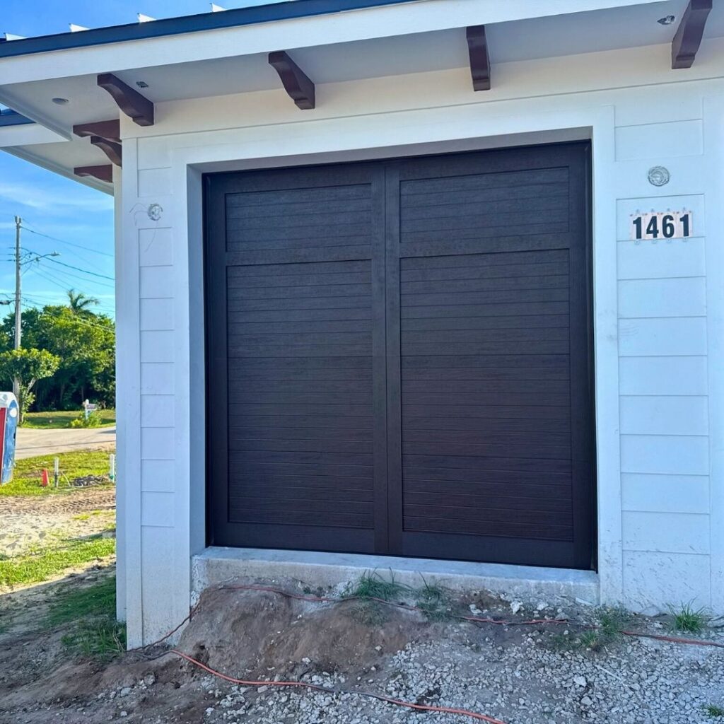 repaired garage door