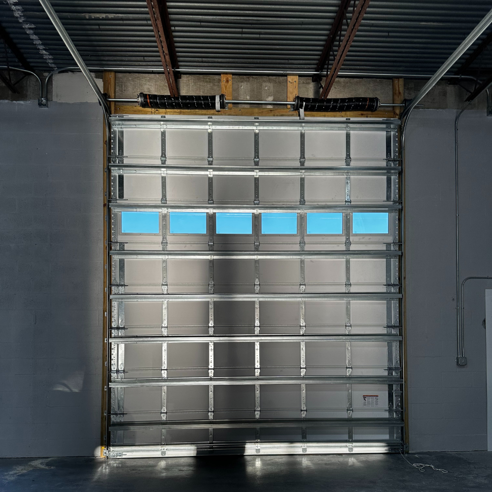 interior of garage door