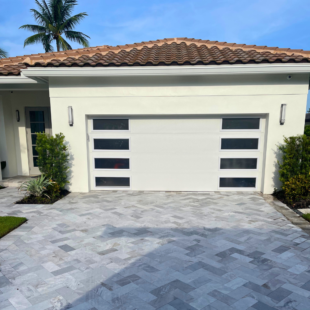 exterior of aesthetic garage door